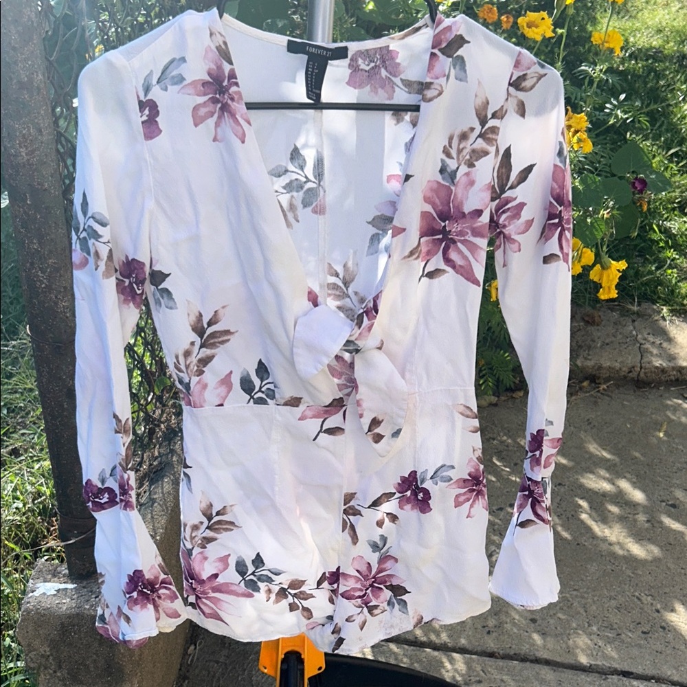 Floral Long Sleeve Women's Top